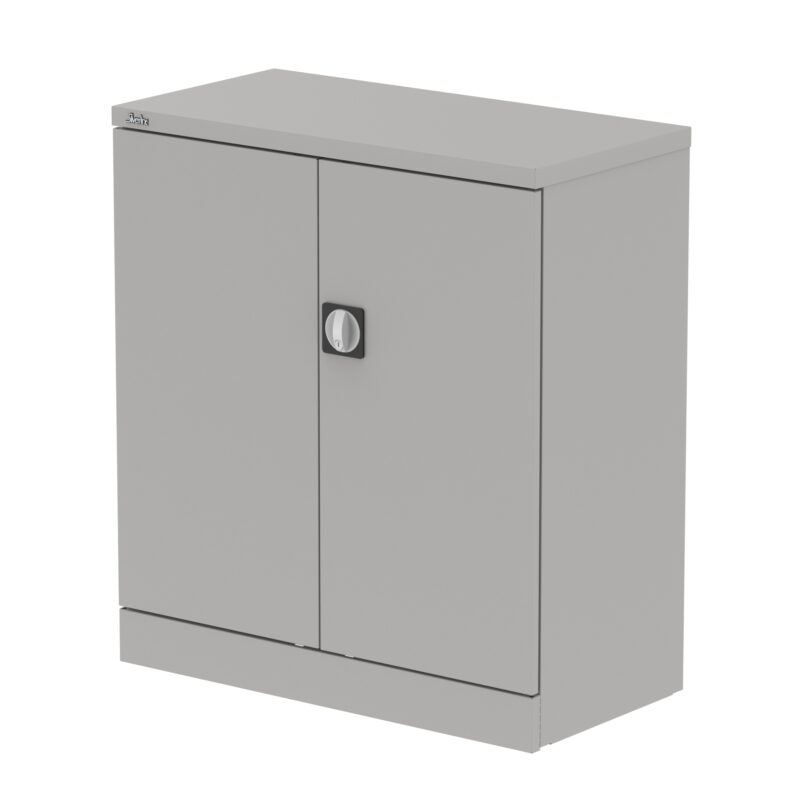 qube stationery 2 door cupboard with shelves