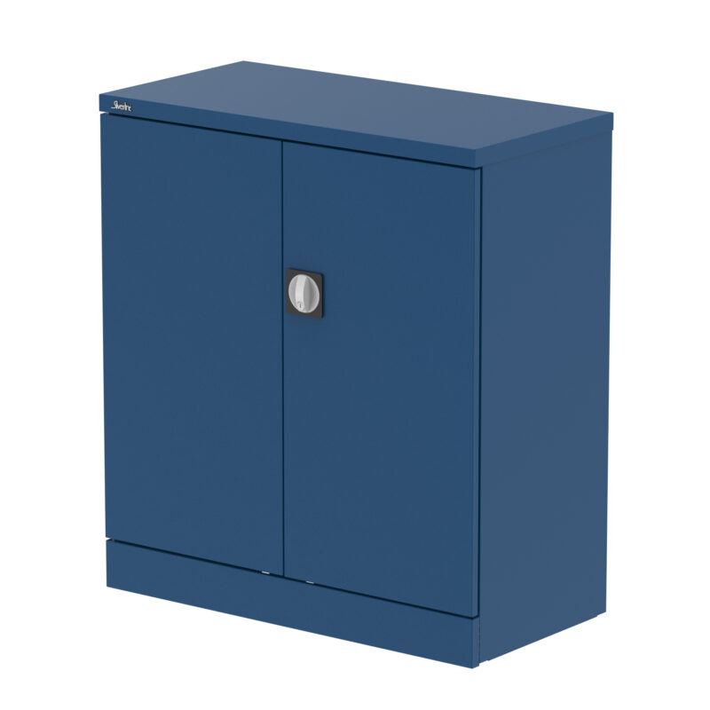 qube stationery 2 door cupboard with shelves