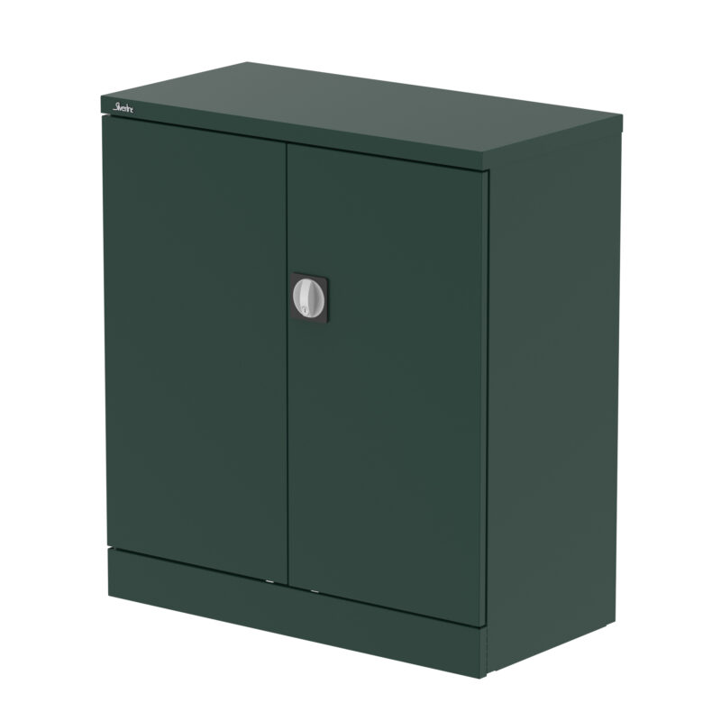 qube stationery 2 door cupboard with shelves