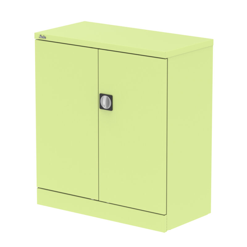 qube stationery 2 door cupboard with shelves