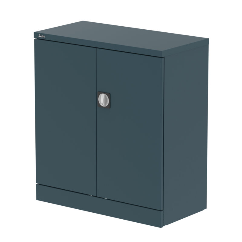 qube stationery 2 door cupboard with shelves