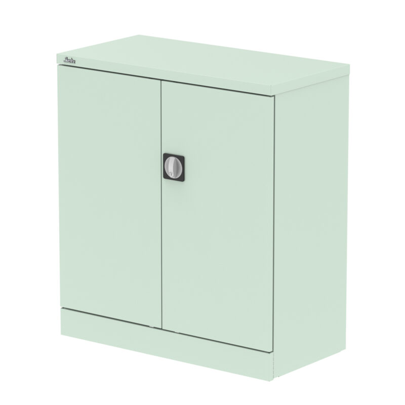 qube stationery 2 door cupboard with shelves