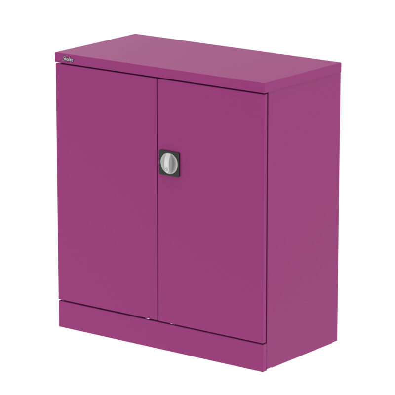 qube stationery 2 door cupboard with shelves