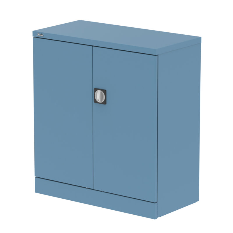 qube stationery 2 door cupboard with shelves
