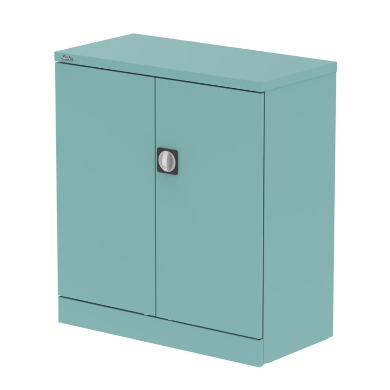 qube stationery 2 door cupboard with shelves
