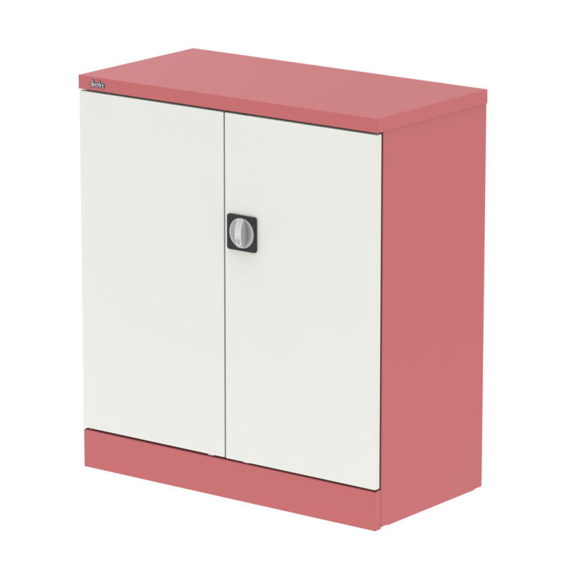 qube stationery 2 door cupboard with shelves