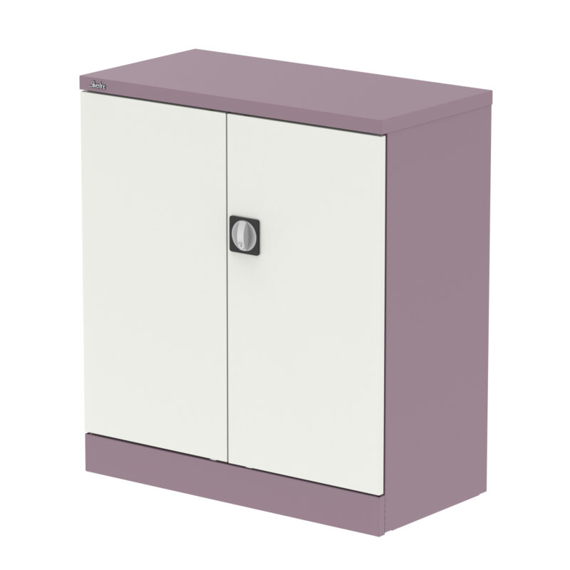 qube stationery 2 door cupboard with shelves