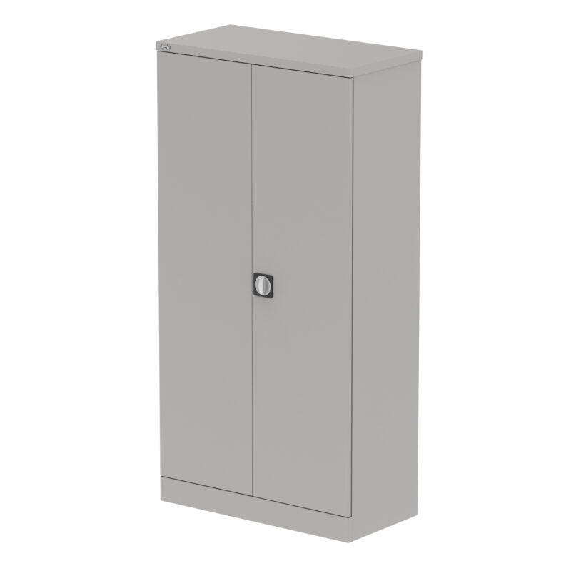 qube stationery 2 door cupboard with shelves
