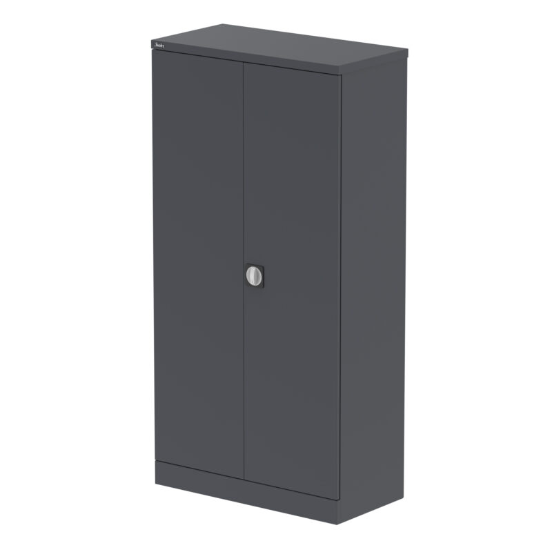 qube stationery 2 door cupboard with shelves
