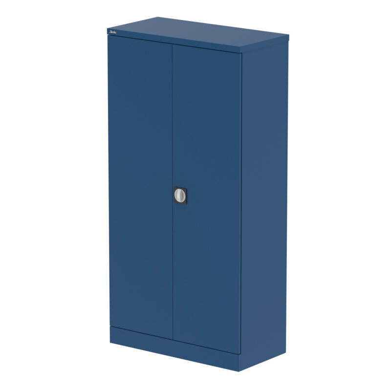 qube stationery 2 door cupboard with shelves