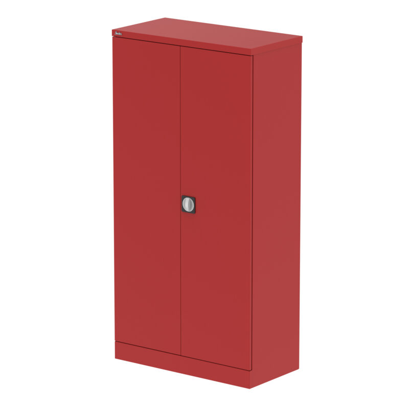 qube stationery 2 door cupboard with shelves