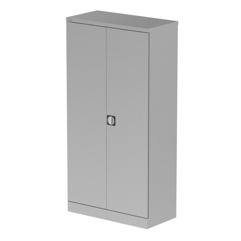 qube stationery 2 door cupboard with shelves
