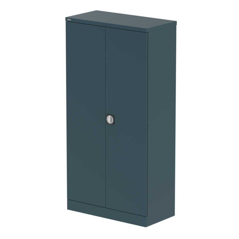 qube stationery 2 door cupboard with shelves