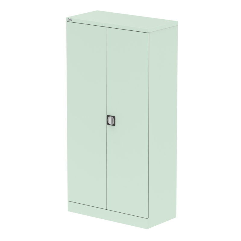 qube stationery 2 door cupboard with shelves