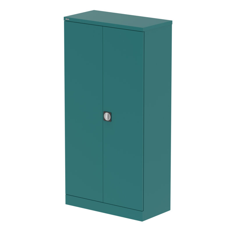 qube stationery 2 door cupboard with shelves
