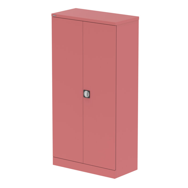 qube stationery 2 door cupboard with shelves