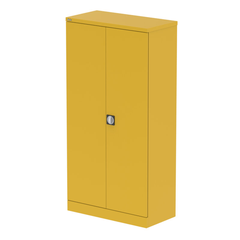 qube stationery 2 door cupboard with shelves