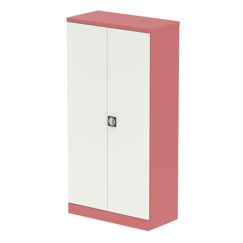qube stationery 2 door cupboard with shelves