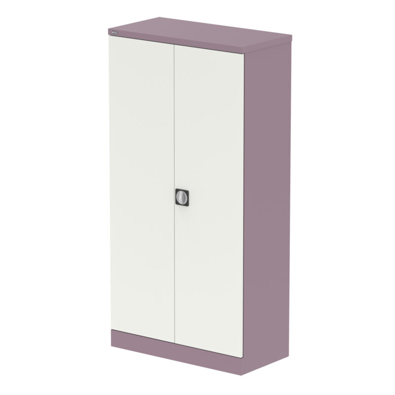 qube stationery 2 door cupboard with shelves