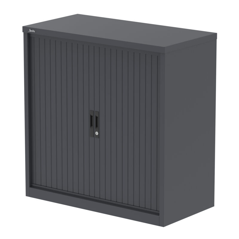 qube side tambour cupboard with shelves