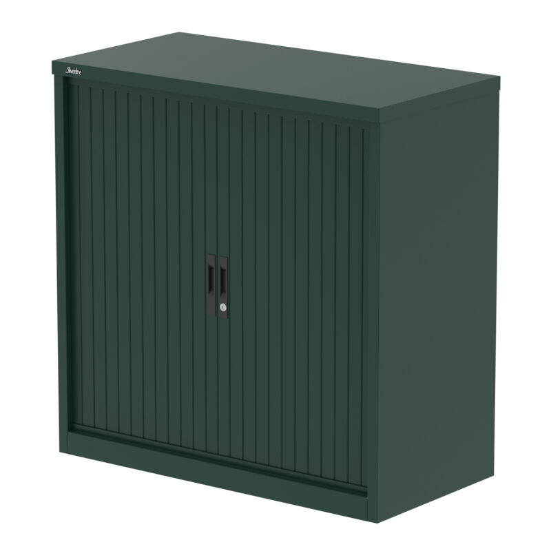 qube side tambour cupboard with shelves