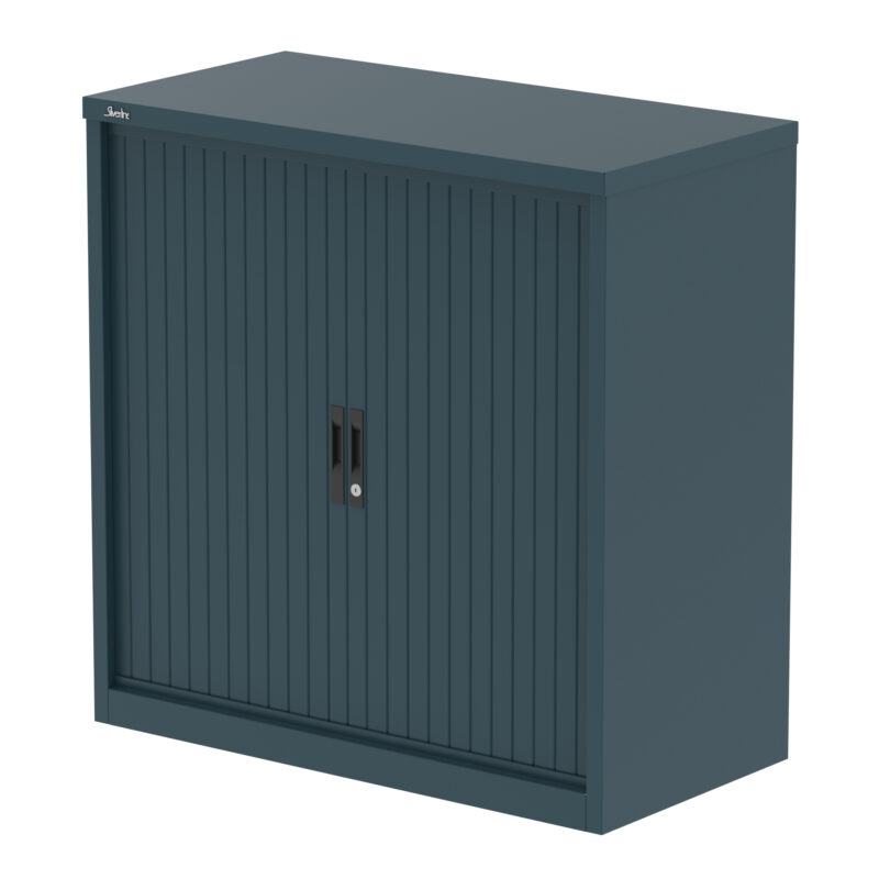 qube side tambour cupboard with shelves