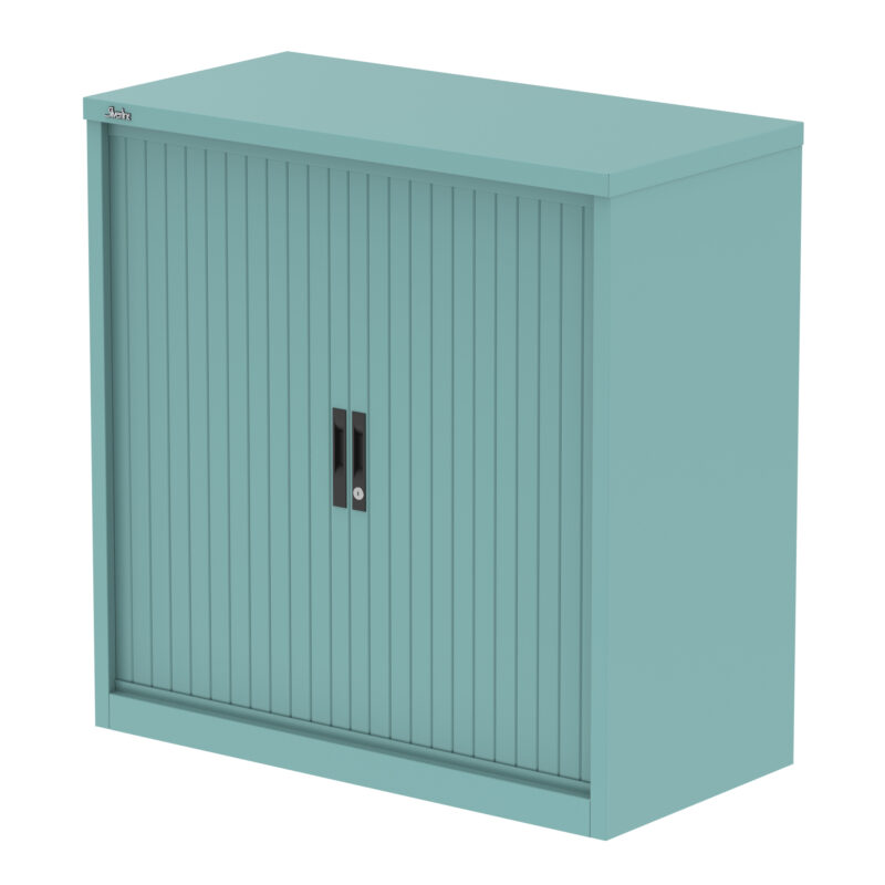qube side tambour cupboard with shelves