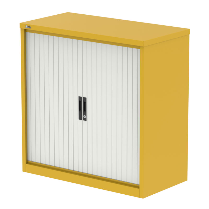 qube side tambour cupboard with shelves
