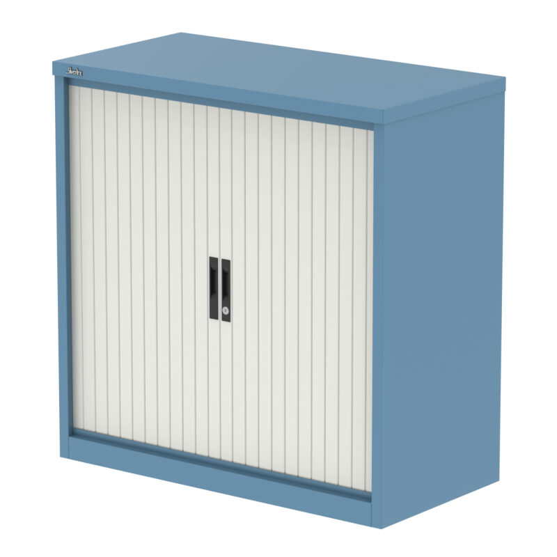 qube side tambour cupboard with shelves