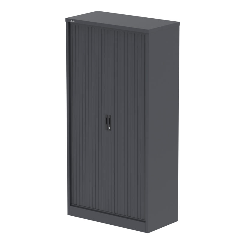 qube side tambour cupboard with shelves