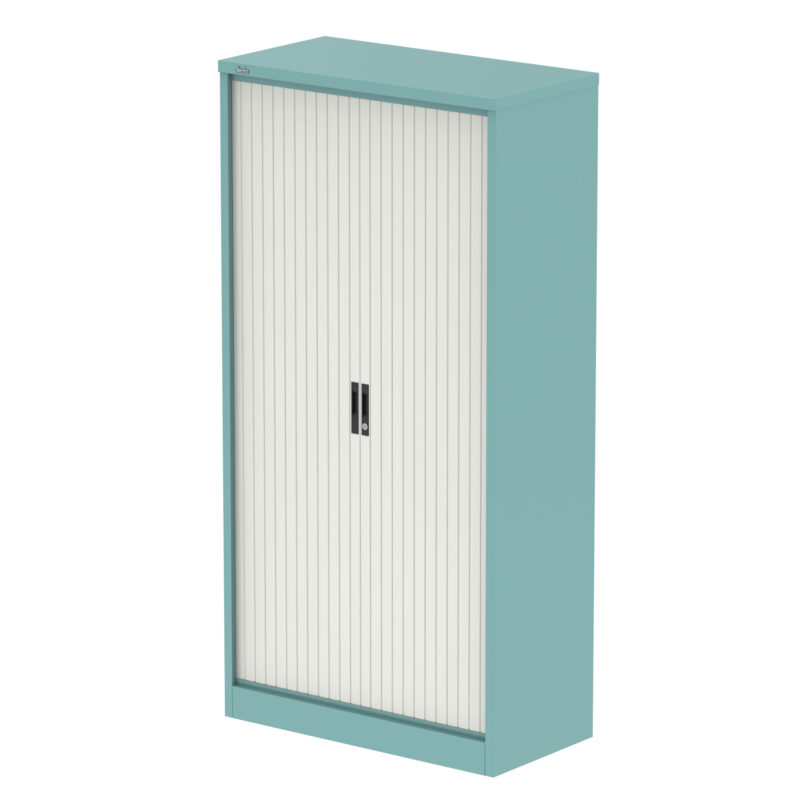 qube side tambour cupboard with shelves