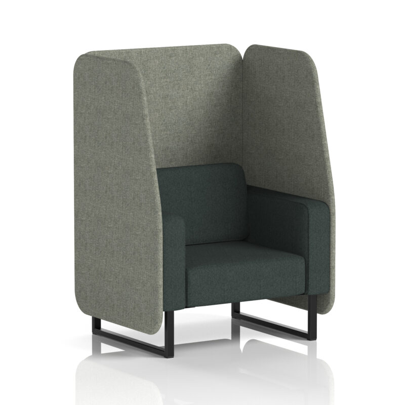 brixworth open booth with black legs in two tone