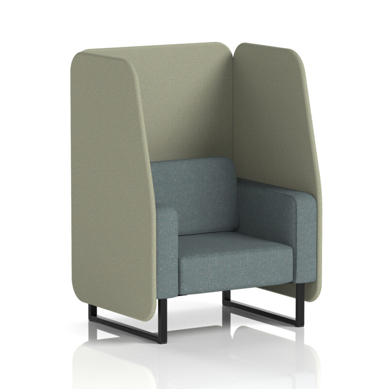 brixworth open booth with black legs in two tone