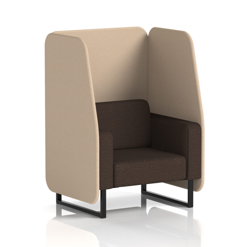 brixworth open booth with black legs in two tone