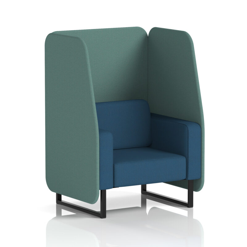 brixworth open booth with black legs in two tone