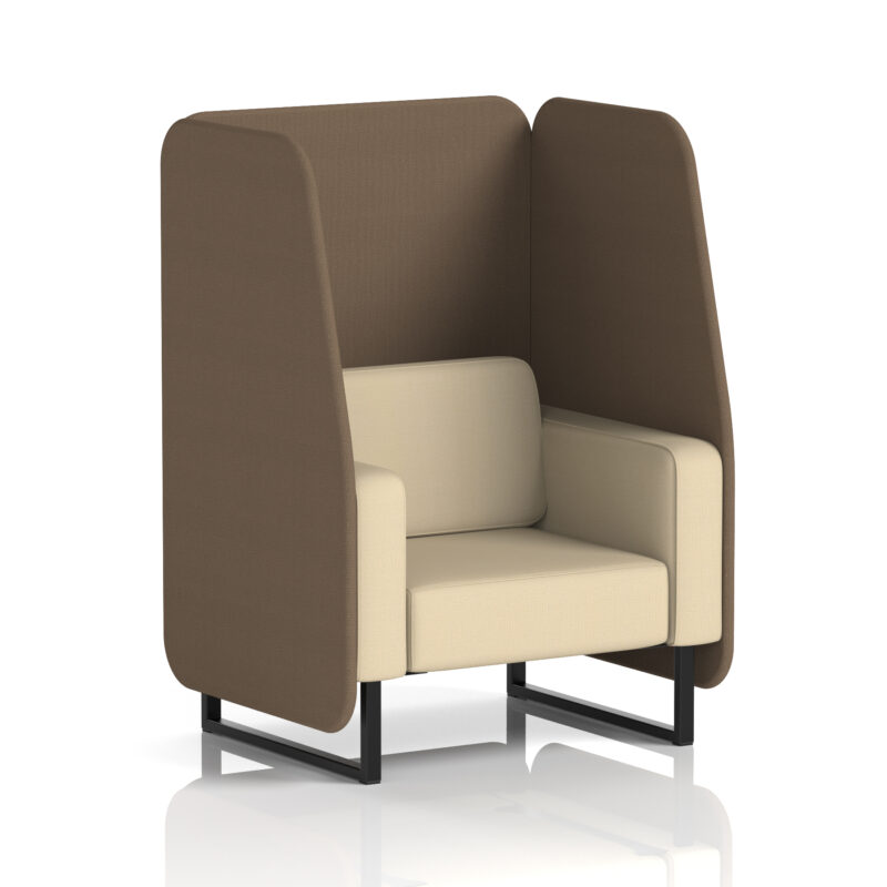 brixworth open booth with black legs in two tone