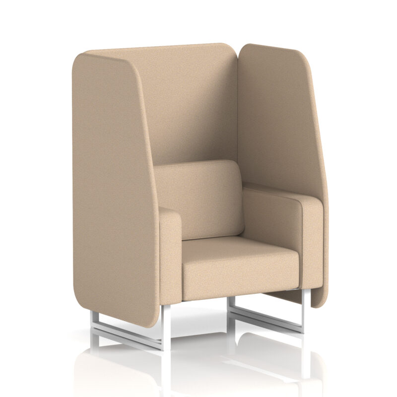 brixworth open booth with white legs in single tone
