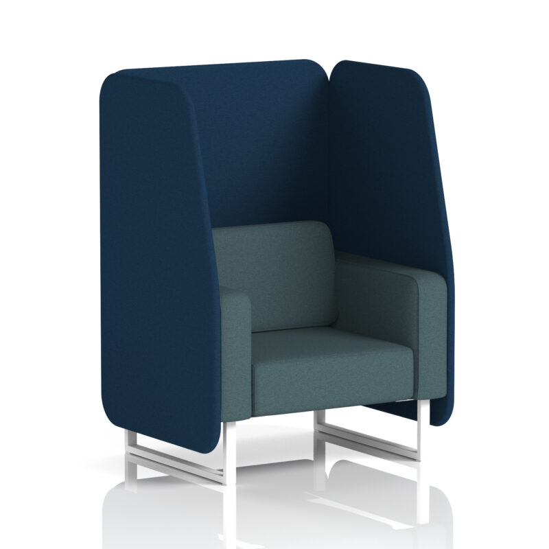 brixworth open booth with white legs in two tone