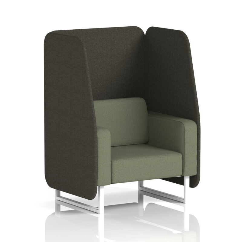 brixworth open booth with white legs in two tone