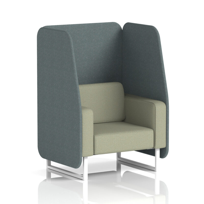 brixworth open booth with white legs in two tone