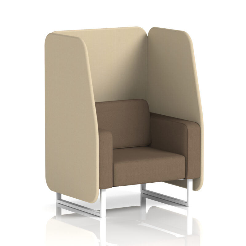 brixworth open booth with white legs in two tone