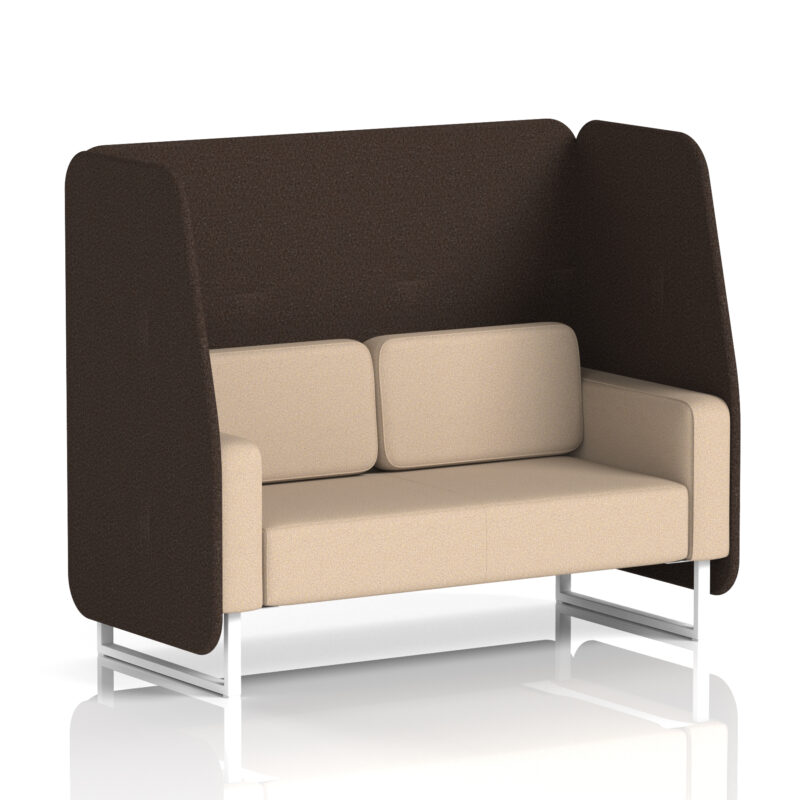 brixworth open booth with white legs in two tone
