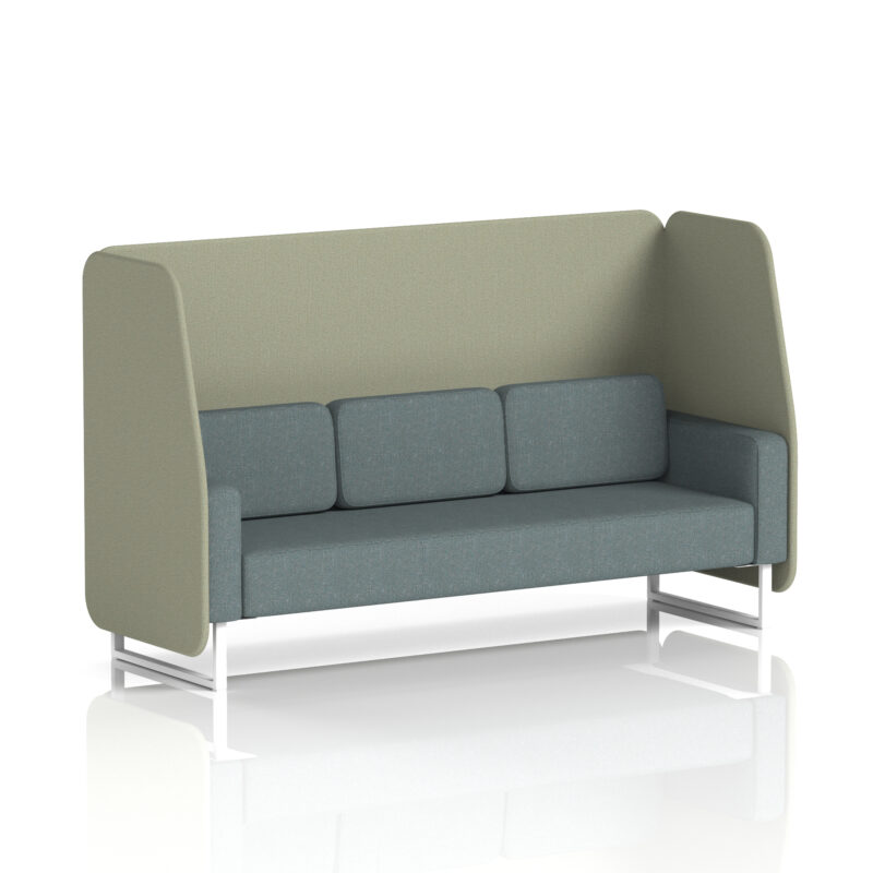 brixworth open booth with white legs in two tone