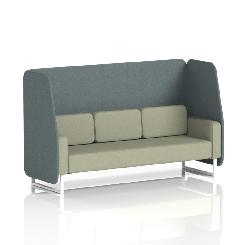 brixworth open booth with white legs in two tone