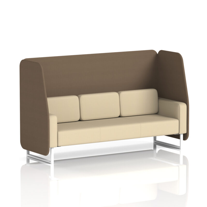 brixworth open booth with white legs in two tone