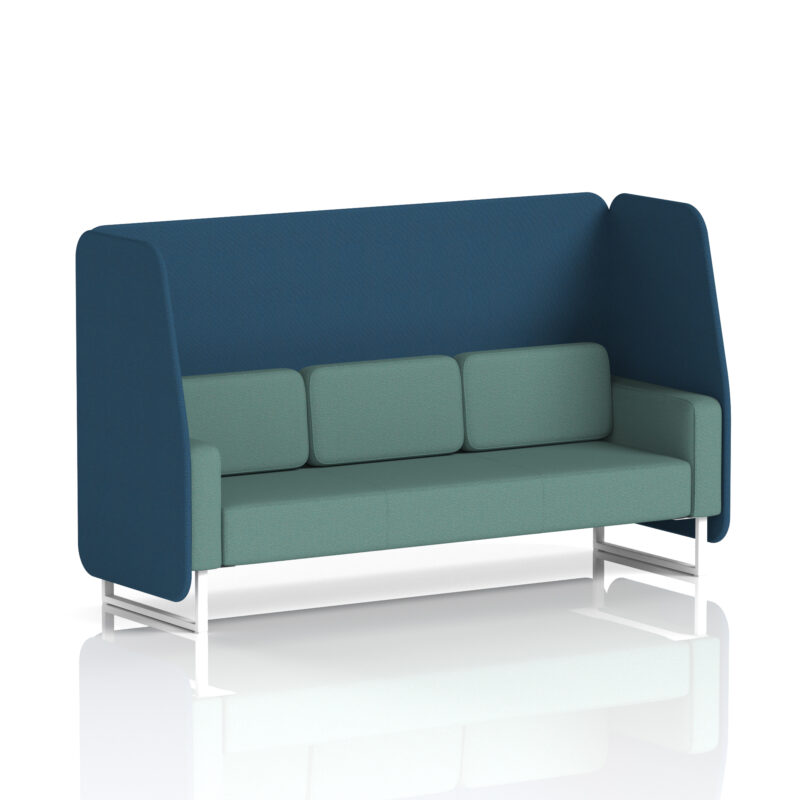 brixworth open booth with white legs in two tone