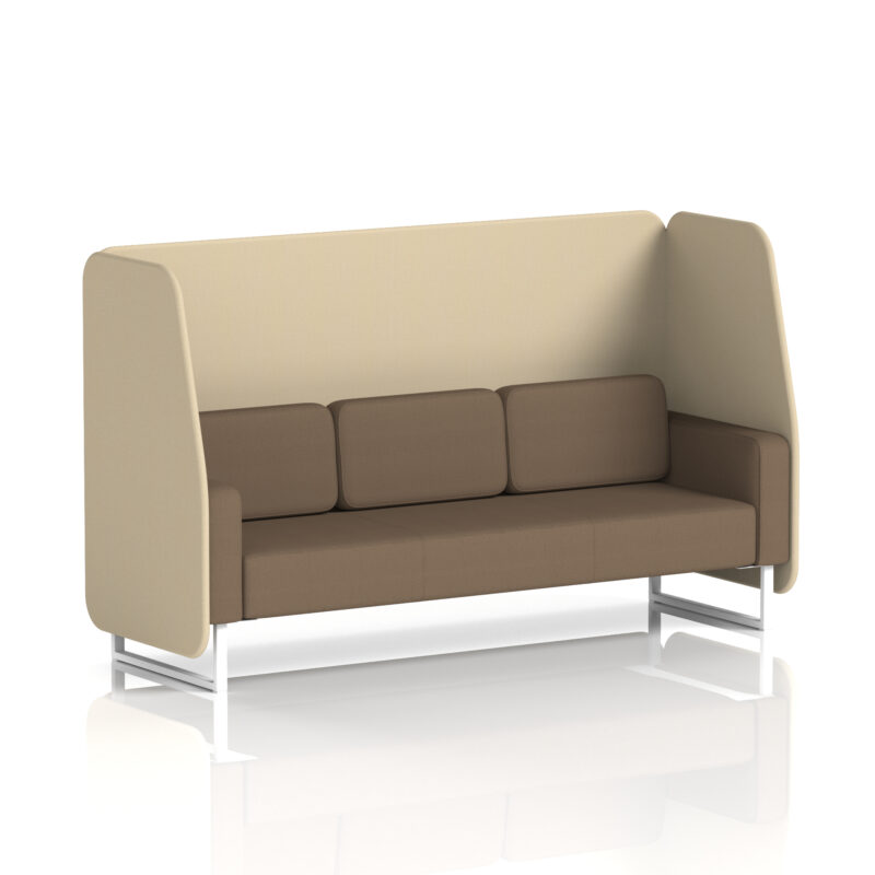 brixworth open booth with white legs in two tone