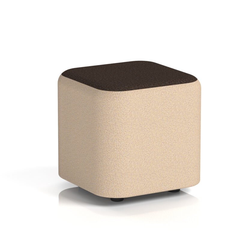 harlestone square stool in two tone