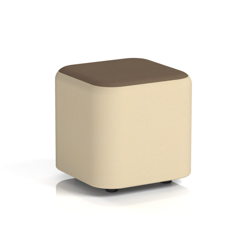harlestone square stool in two tone