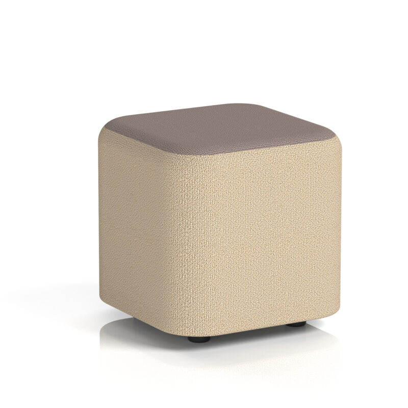 harlestone square stool in two tone